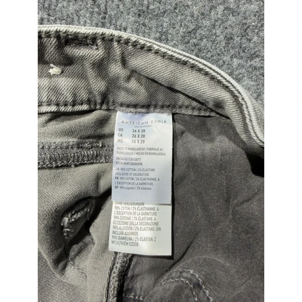 American Eagle Ne(x)t Level Flex Slim Jeans Grey 26x28 Mens Denim Pants